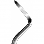 Surgical elevator Flohr angular flat left, Medesy 690/7