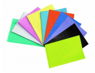 Нагрудники - салфетки Sanador 430 х 330 мм, стоматологические трехслойные текстурированные, Голубые.